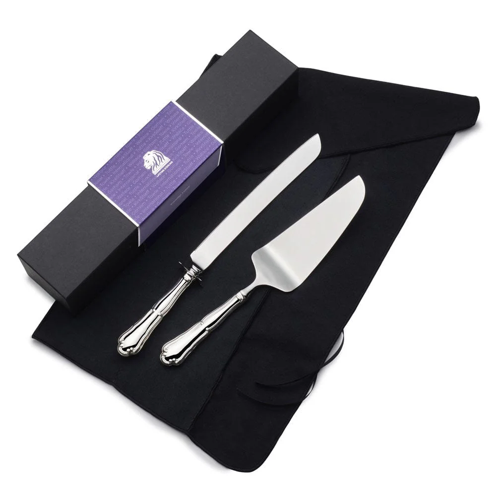 Barocco Sterling Wedding Cake Knife and Server Set - Image 3