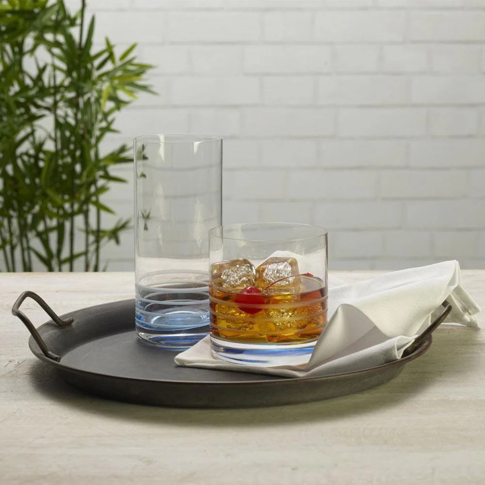 Cal Blue Ombre Set of 4 Highball Glasses - Image 3