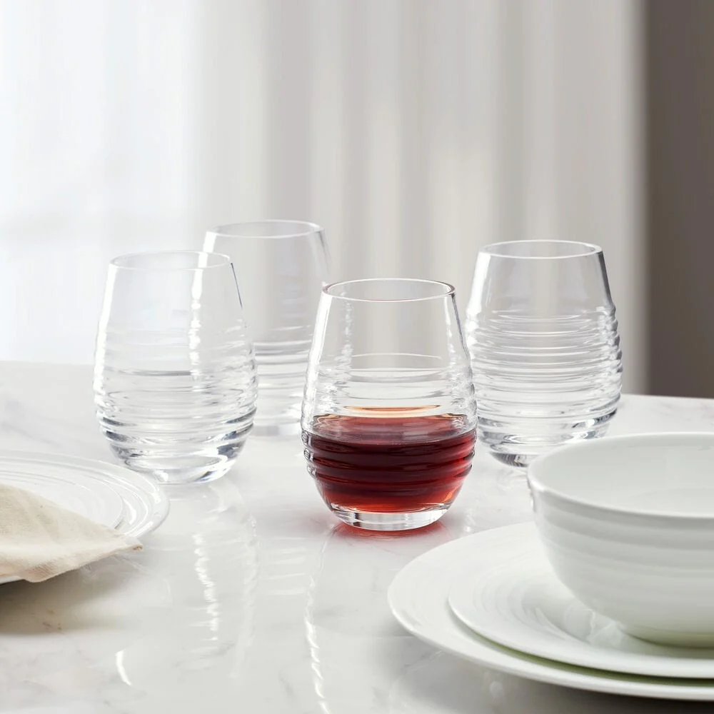 Ciara Set of 4 Stemless Wine Glasses - Image 6