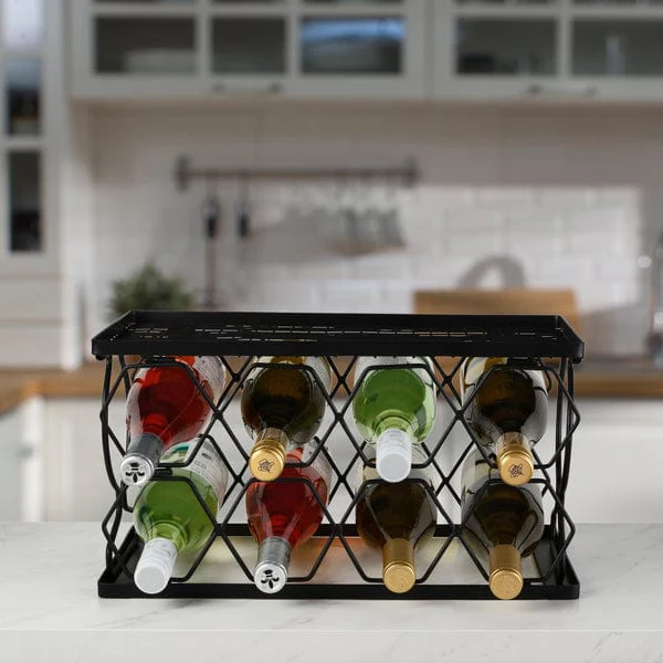 Collapsible Stackable 8 Bottle Wine Rack - Image 3
