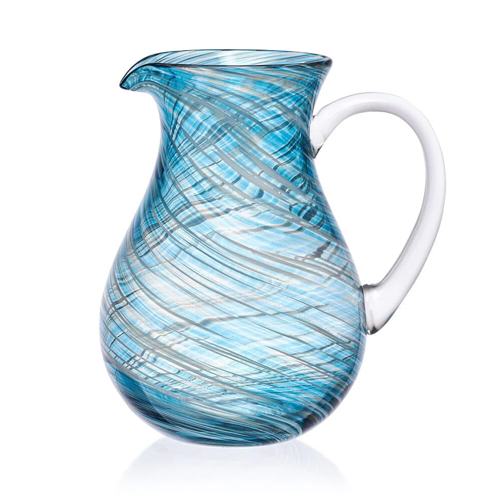 Color Swirl Blue Pitcher - Image 3