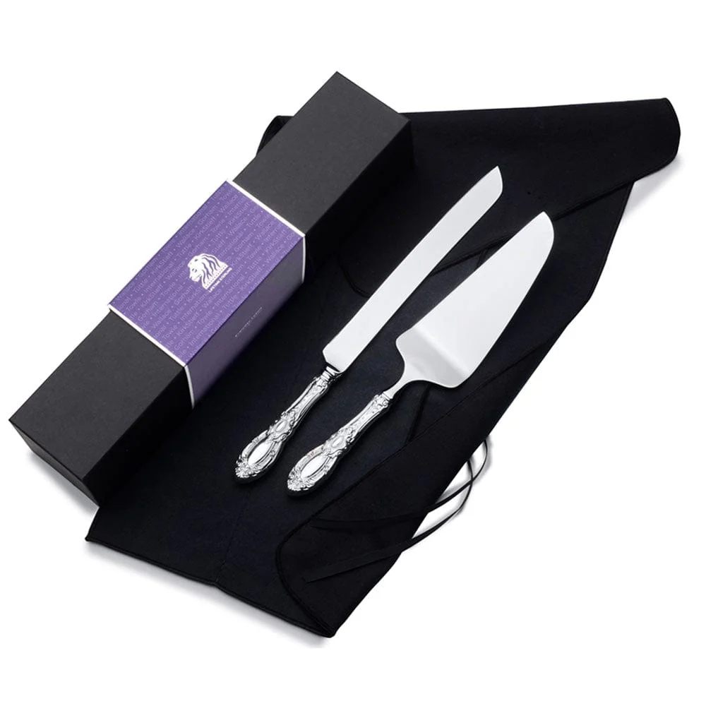 King Richard Sterling Wedding Cake Knife and Server Set - Image 3