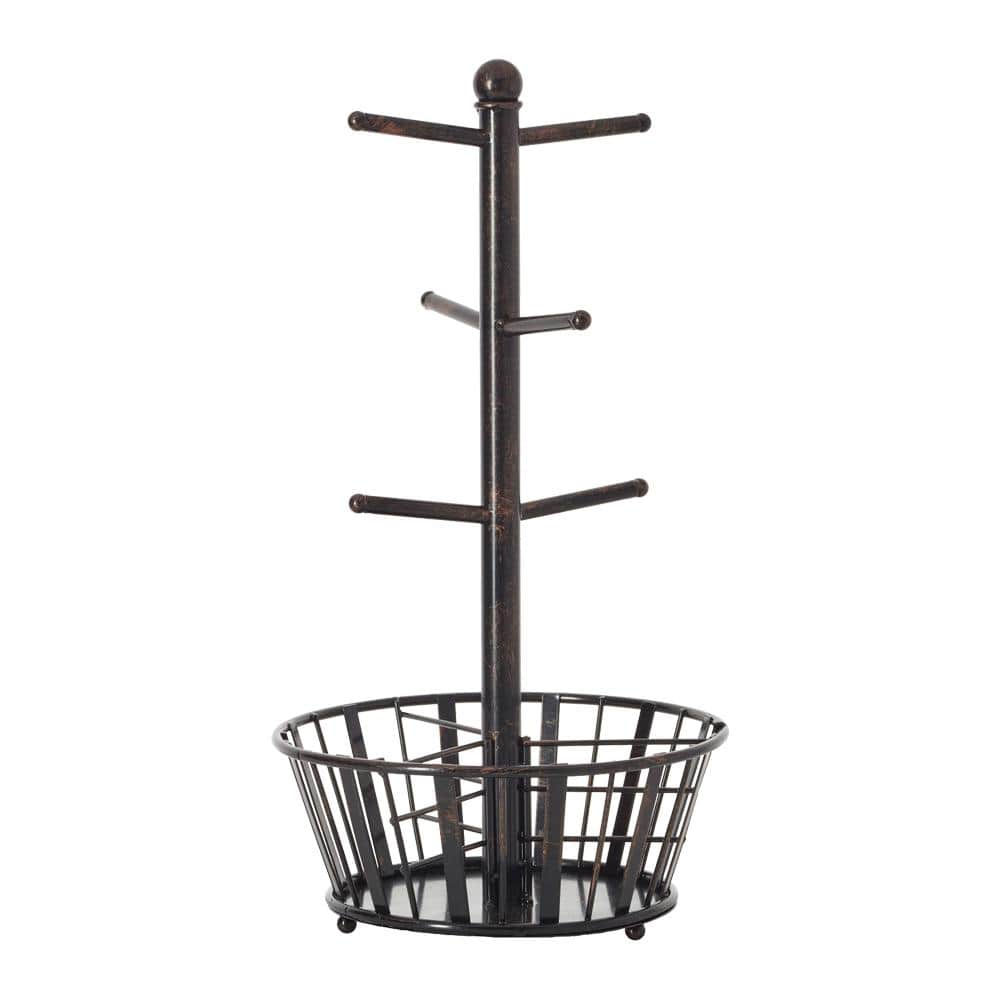 Mug Tree Stand with Basket - Image 3