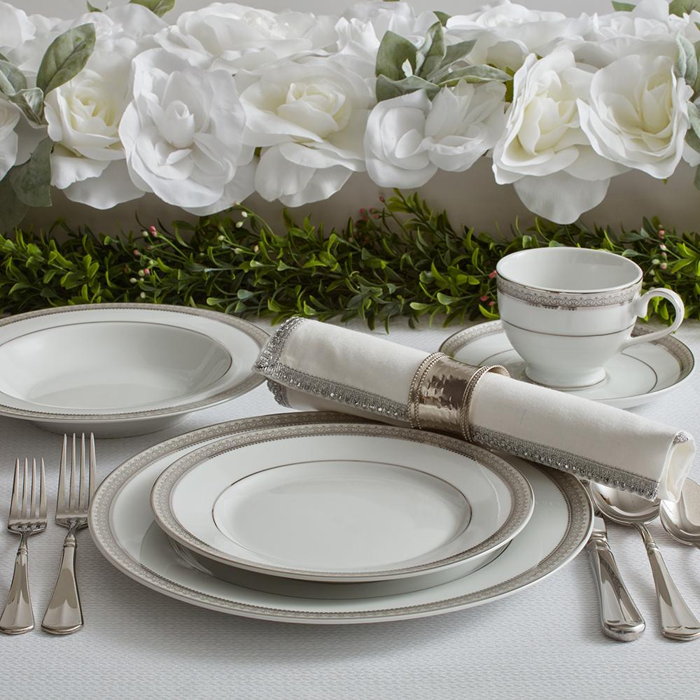 Platinum Crown 40 Piece Dinnerware Set, Service for 8 - Image 5